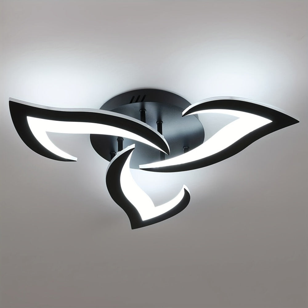 Modern Flower Shaped Metal LED Ceiling Light