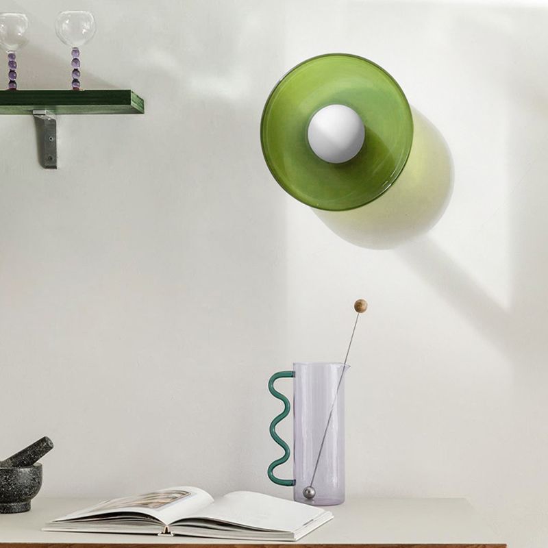 Modern Round Glass Flush Mount Ceiling Light