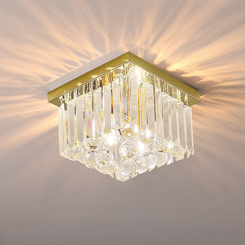 Contemporary Modern Crystal Ceiling Light