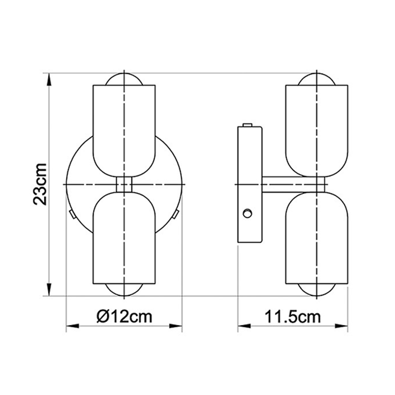Modern Cream Double Head Wall Sconce
