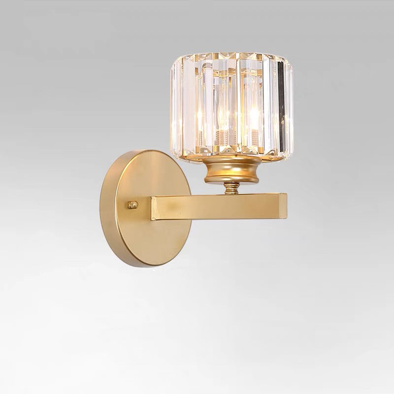 Crystal Round Or Square Hallway Wall Light