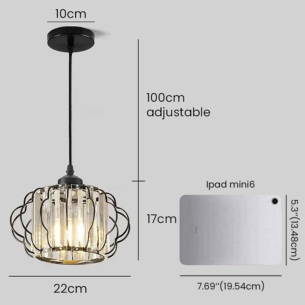 Gold Crystal Hallway Ceiling Light
