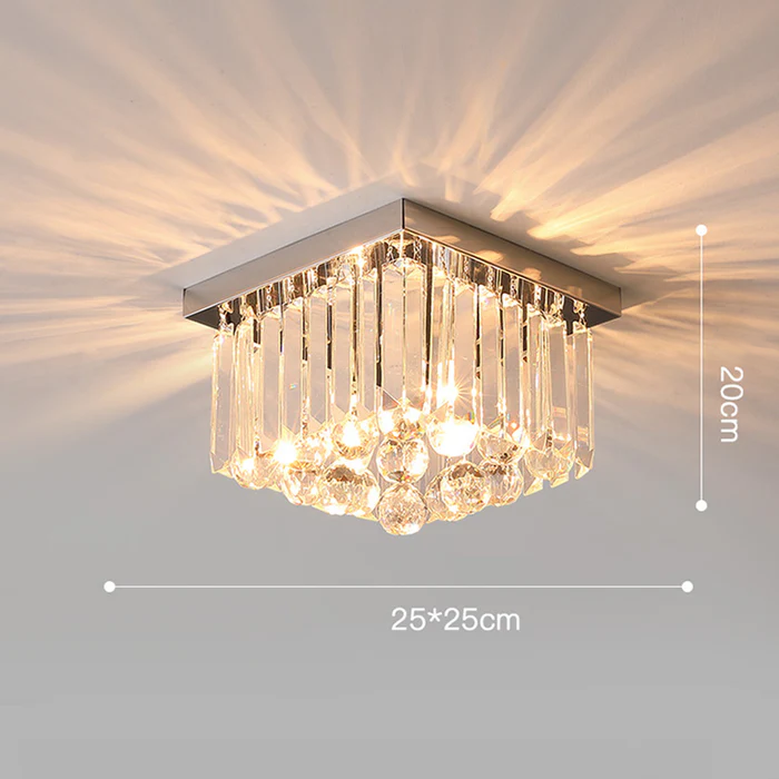 Contemporary Modern Crystal Ceiling Light