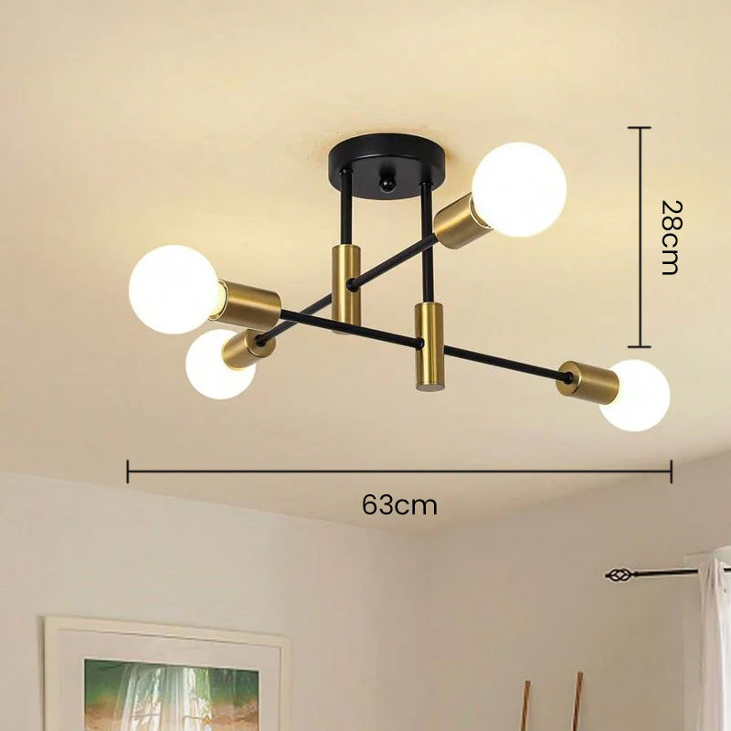 Modern Nordic Black Metal Ceiling Light