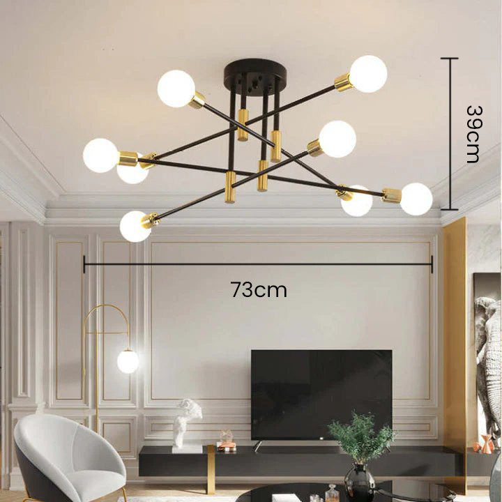 Modern Nordic Black Metal Ceiling Light