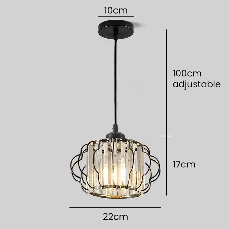 Gold Crystal Hallway Ceiling Light