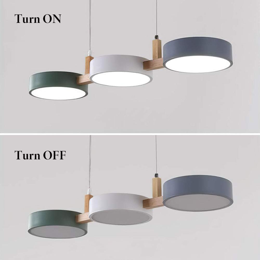 Contemporary Nordic Metal Cylinder Multi Light Pendant