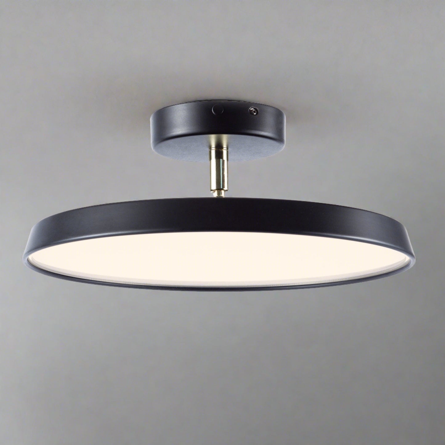 Minimalist White LED Semi-Flush Ceiling Light