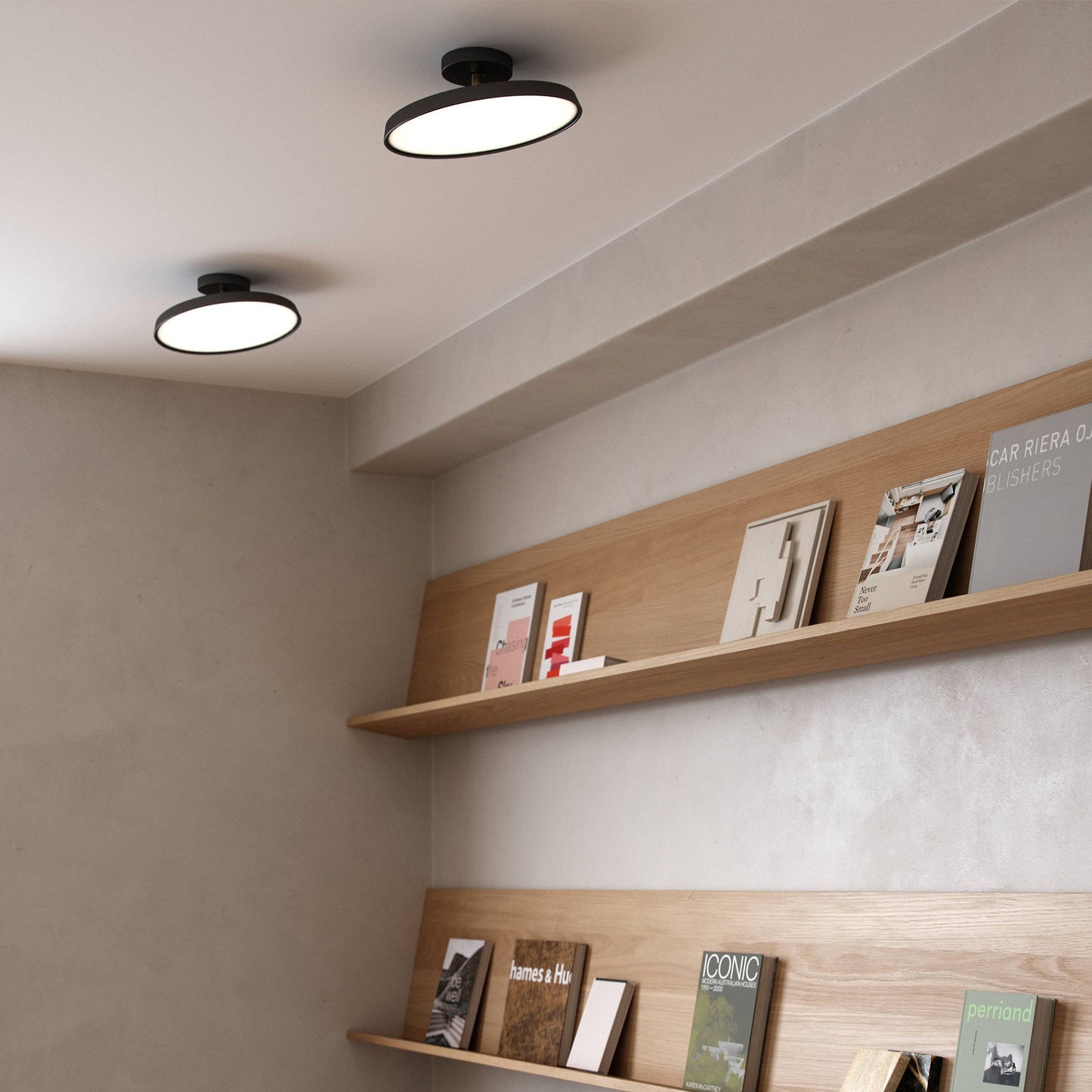 Minimalist White LED Semi-Flush Ceiling Light