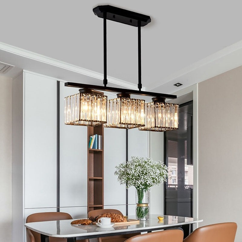 Nordic Multi Head Glass Island Chandelier