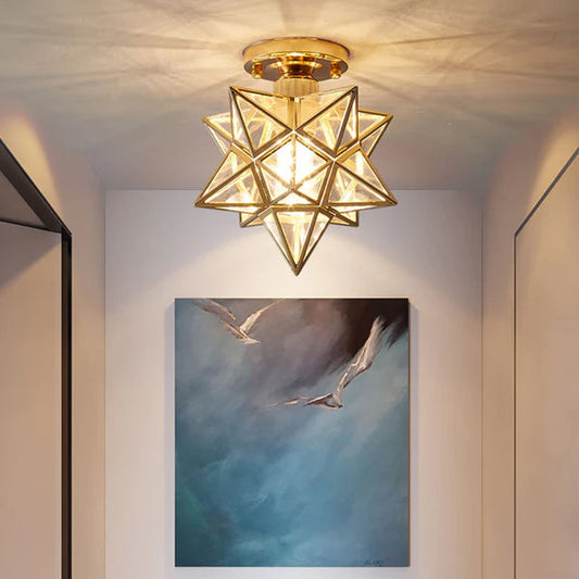 Star Shape Mount Ceiling Semi Flush Light
