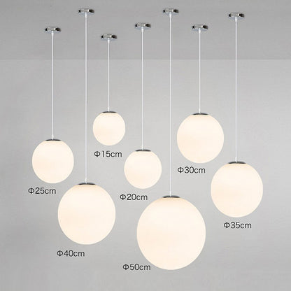 Simple Glass 1 Head Restaurant Pendant Light