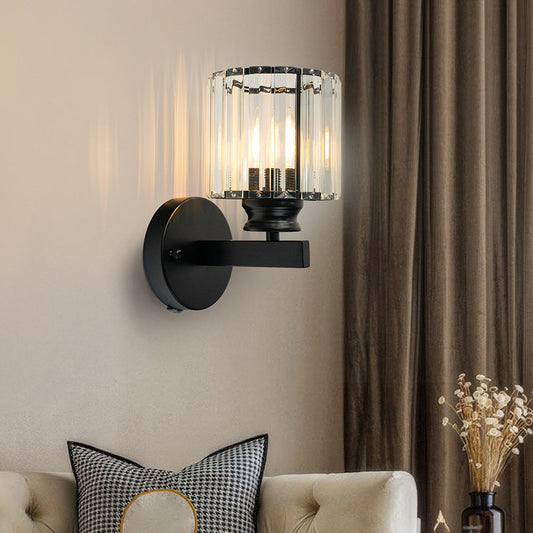 Crystal Round Or Square Hallway Wall Light