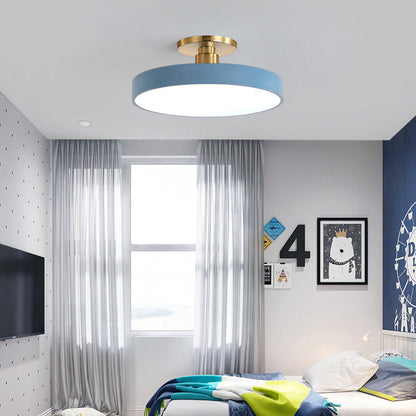 Minimalist Circular LED Semi Flush Ceiling Light