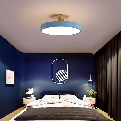 Minimalist Circular LED Semi Flush Ceiling Light