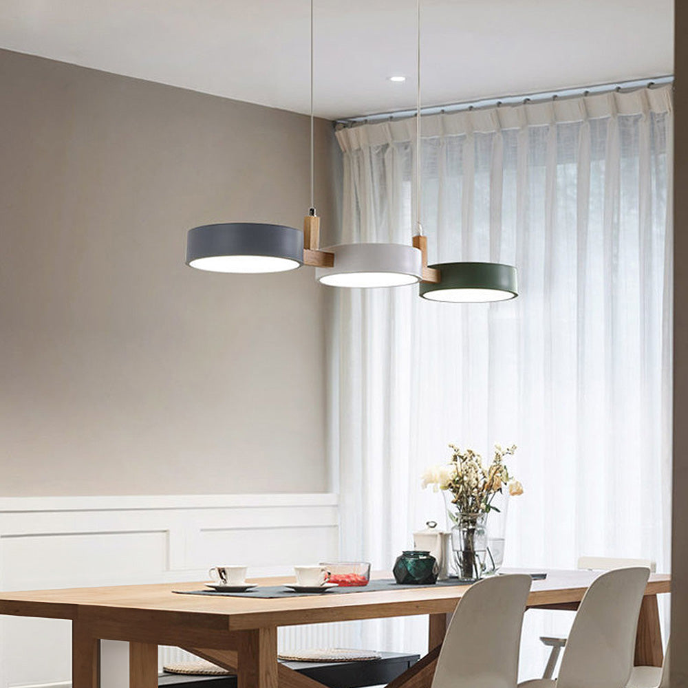 Contemporary Nordic Metal Cylinder Multi Light Pendant