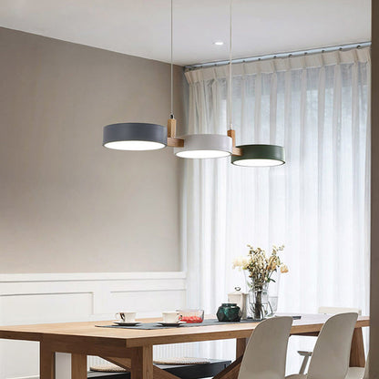 Contemporary Nordic Metal Cylinder Multi Light Pendant