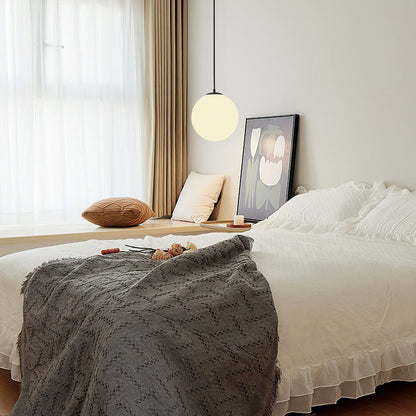 Simple Glass 1 Head Restaurant Pendant Light