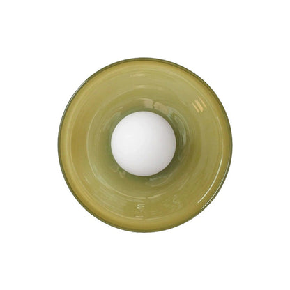 Modern Round Glass Flush Mount Kitchen Ceiling Light