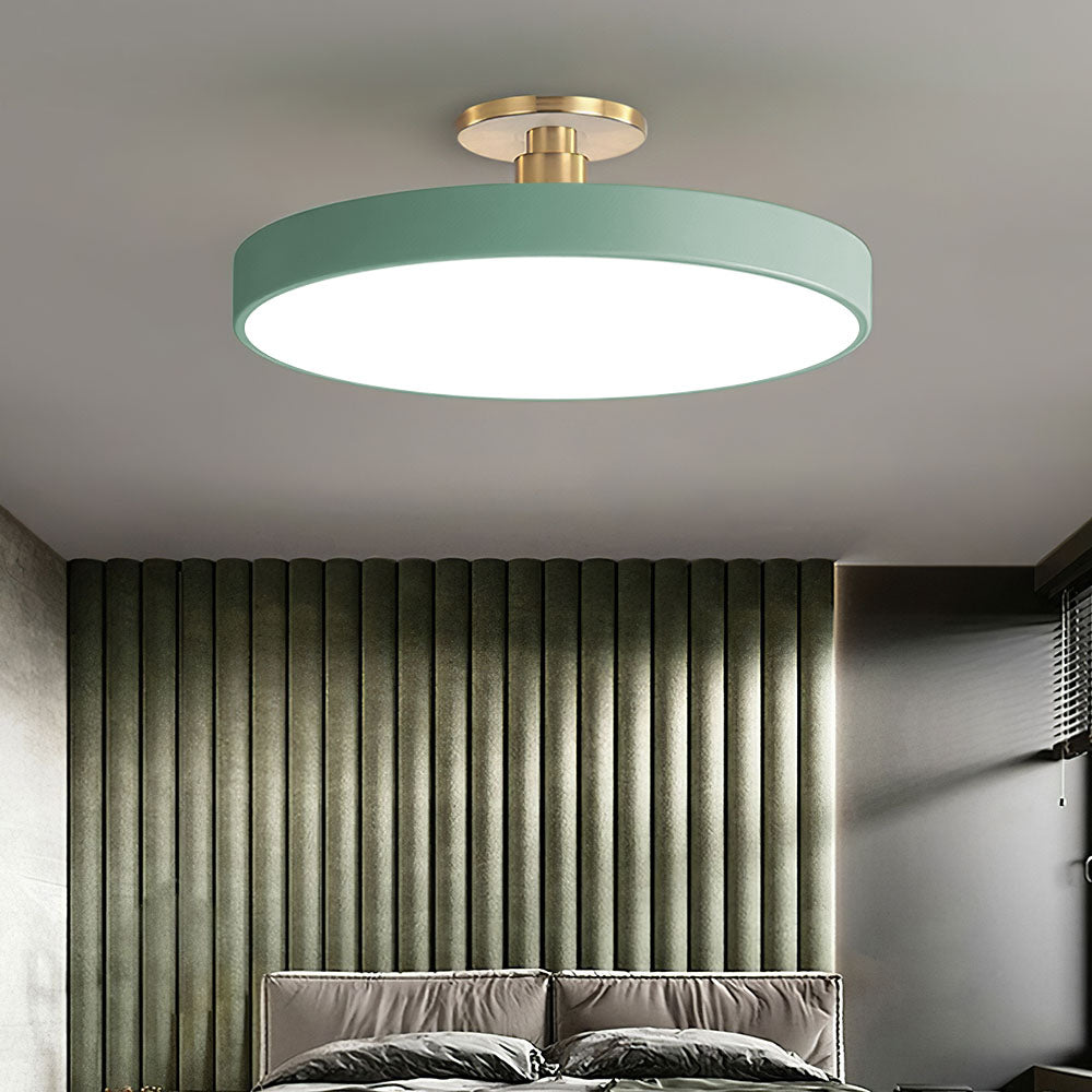 Minimalist Circular LED Semi Flush Ceiling Light