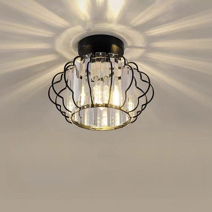 Gold Crystal Hallway Ceiling Light