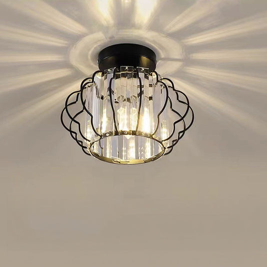 Gold Crystal Hallway Ceiling Light