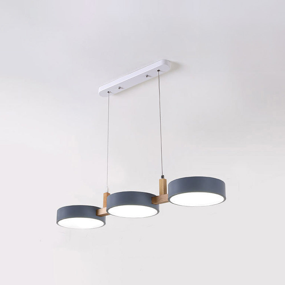 Contemporary Nordic Metal Cylinder Multi Light Pendant