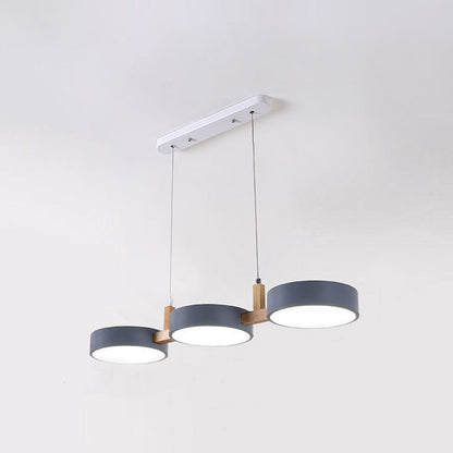 Contemporary Nordic Metal Cylinder Multi Light Pendant