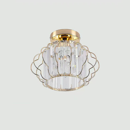 Gold Crystal Hallway Ceiling Light