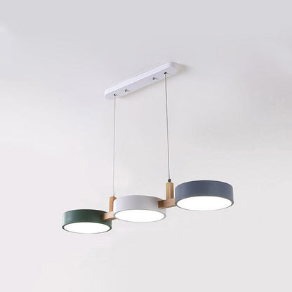 Contemporary Nordic Metal Cylinder Multi Light Pendant