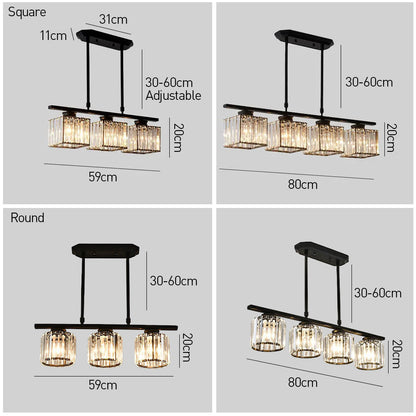 Modern Crystal Glass Kitchen Pendant Lamps