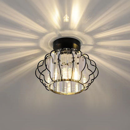 Gold Crystal Hallway Ceiling Light