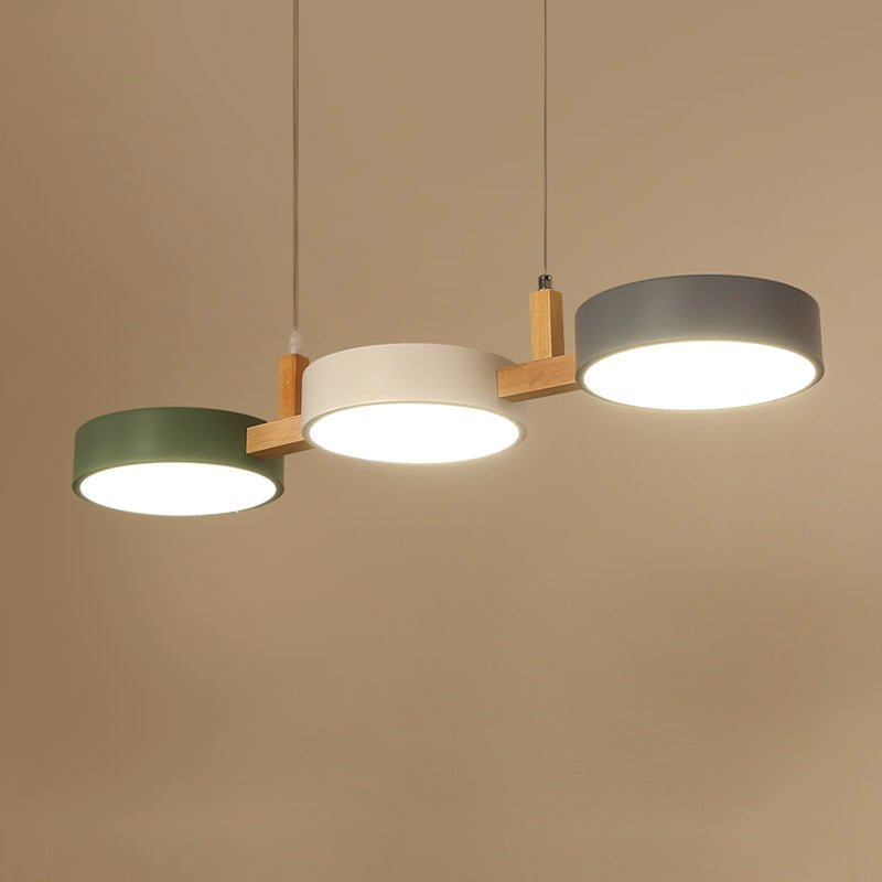 Contemporary Nordic Metal Cylinder Multi Light Pendant