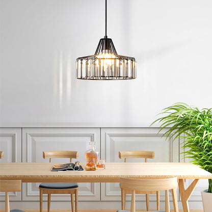 Black Modern Crystal Hanging Pendant Light