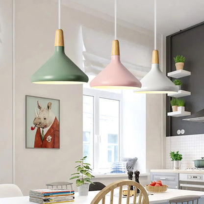 Nordic Macaron Wooden Creative Pendant Lamp