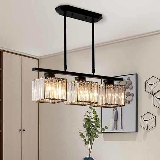 Nordic Multi Head Glass Island Chandelier