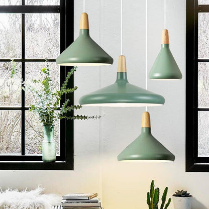 Nordic Macaron Wooden Creative Pendant Lamp