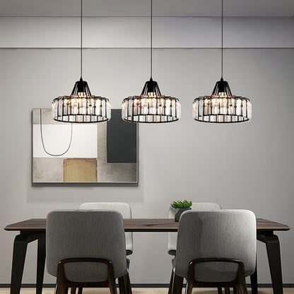 Black Modern Crystal Hanging Pendant Light