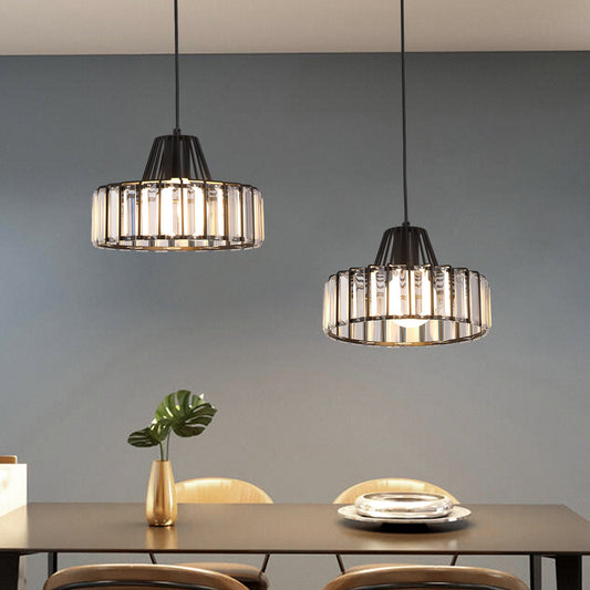 Black Modern Crystal Hanging Pendant Light