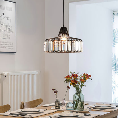 Black Modern Crystal Hanging Pendant Light