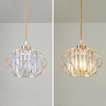 Gold Crystal Hallway Ceiling Light
