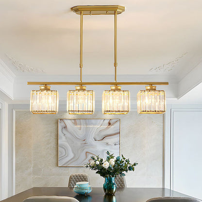 Nordic Multi Head Glass Island Chandelier