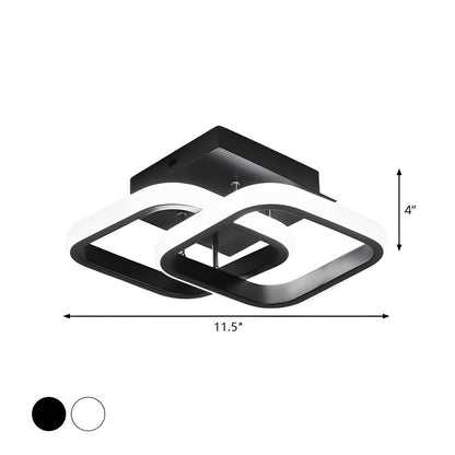 Modern White Metal LED Ceiling Light