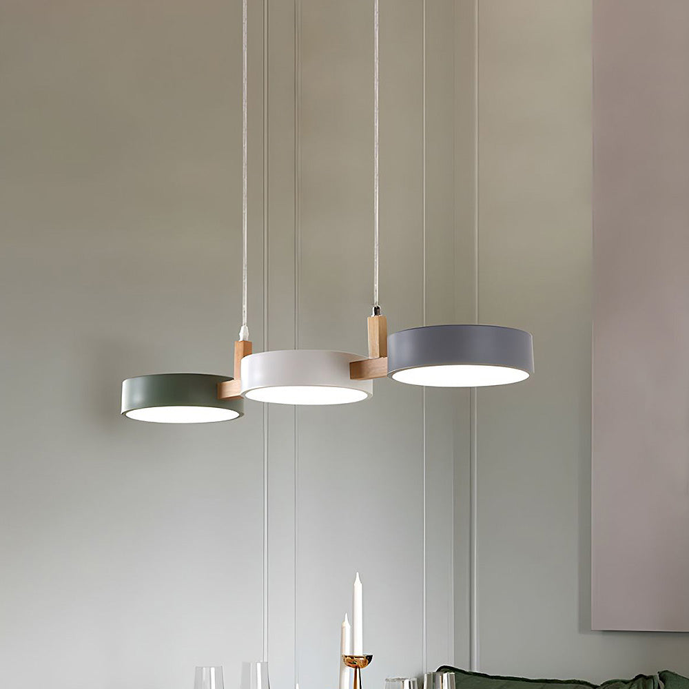 Contemporary Nordic Metal Cylinder Multi Light Pendant