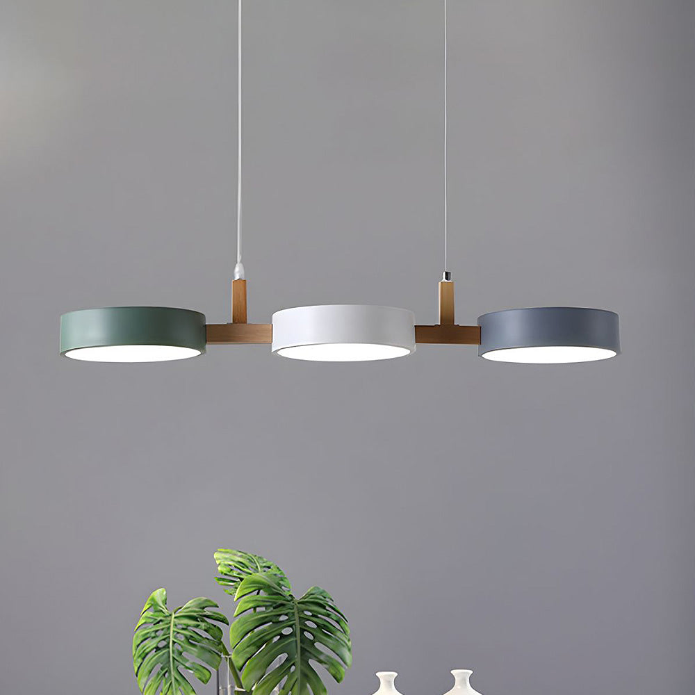 Contemporary Nordic Metal Cylinder Multi Light Pendant