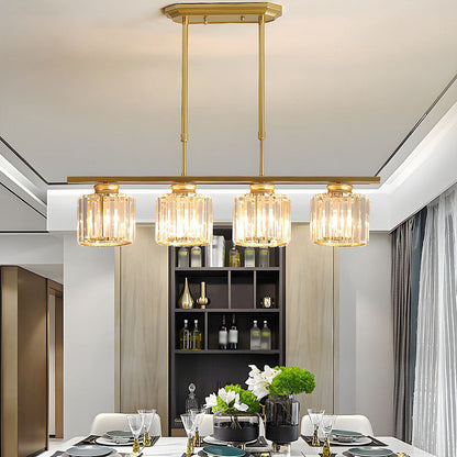 Nordic Multi Head Glass Island Chandelier