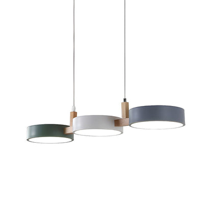 Contemporary Nordic Metal Cylinder Multi Light Pendant