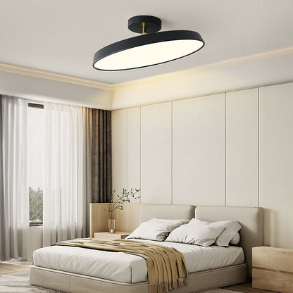 Minimalist White LED Semi-Flush Ceiling Light
