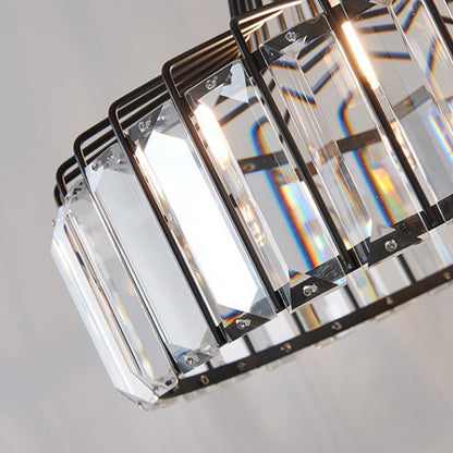 Black Modern Crystal Hanging Pendant Light