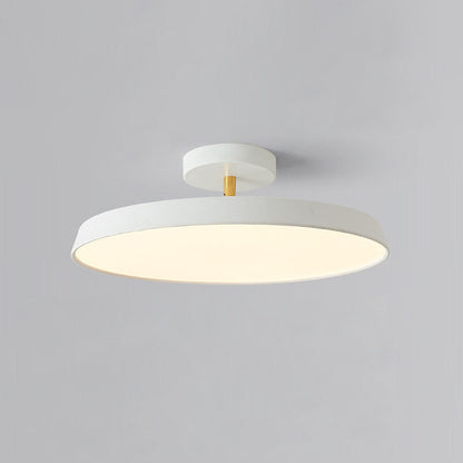 Minimalist White LED Semi-Flush Ceiling Light